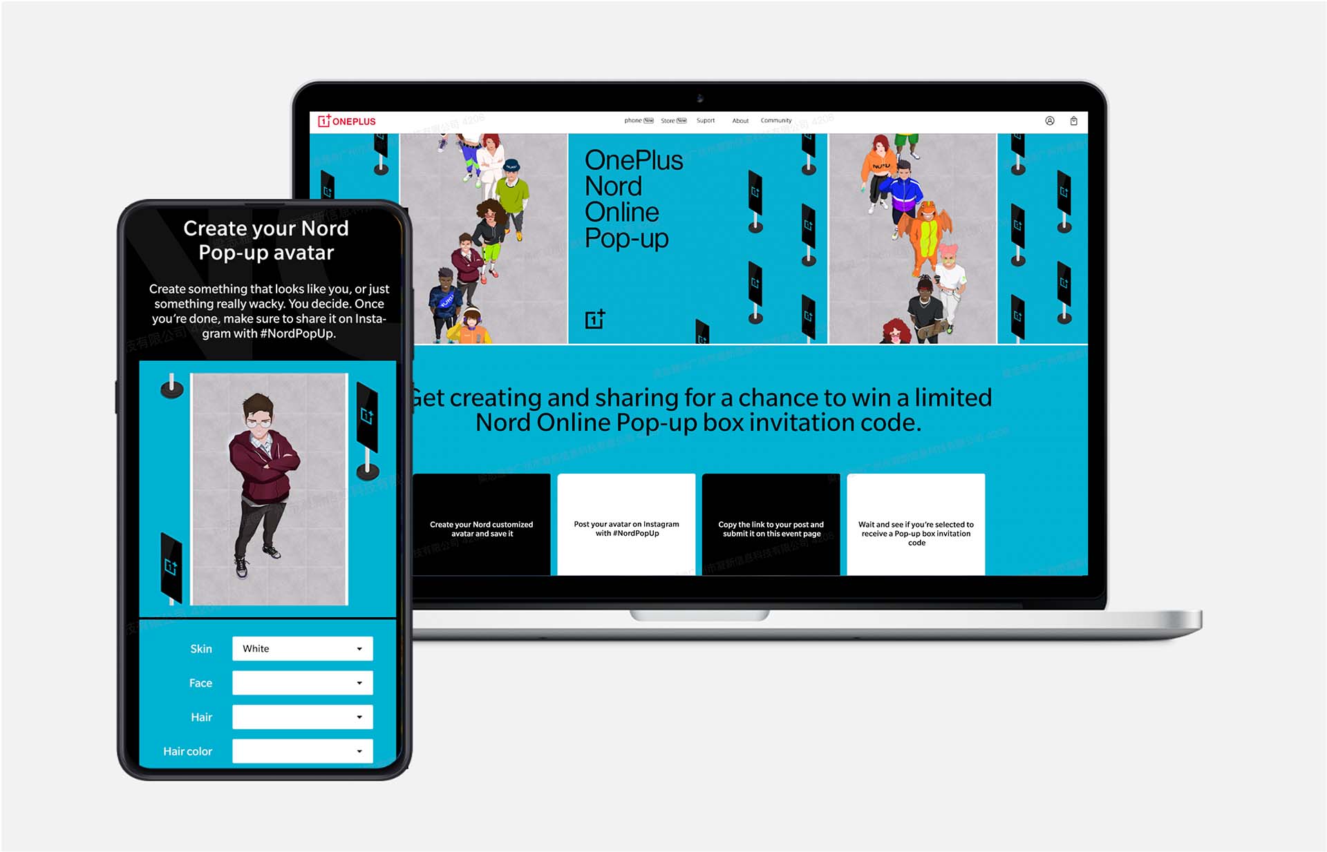 Pop-up Avatar Online Campaign Web Design and Development