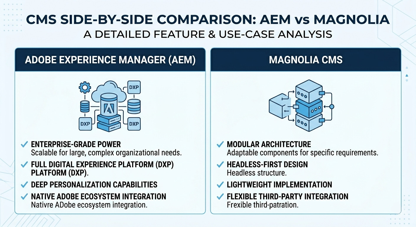 AEM 与 Magnolia 对比：如何选择更适合的平台