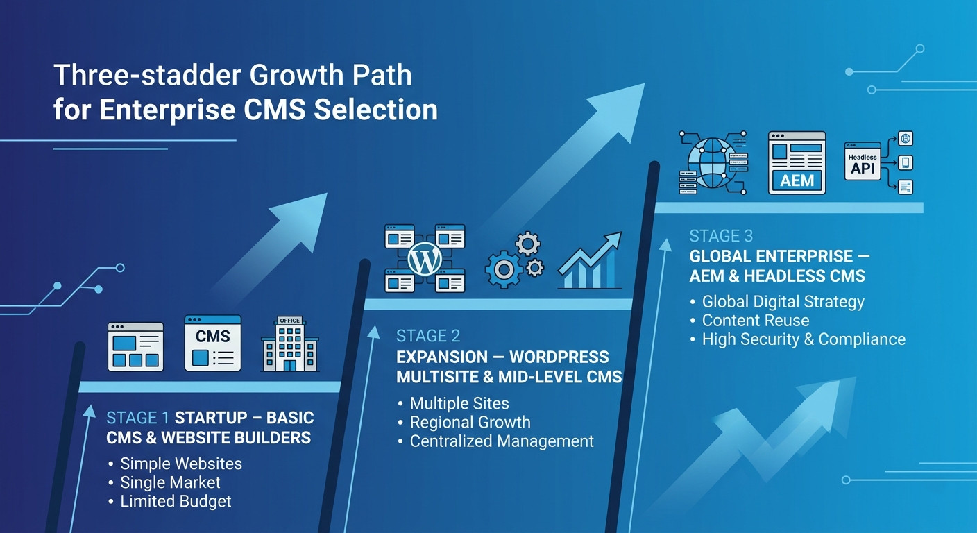 CMS selection recommendations by business stage