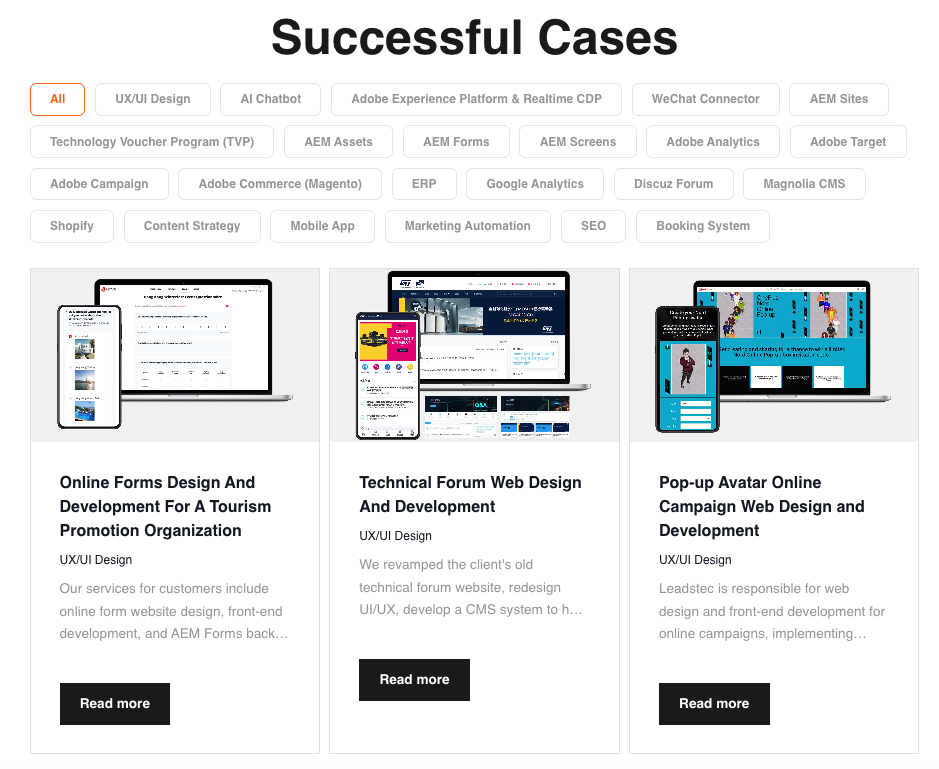 A lot of successful cases