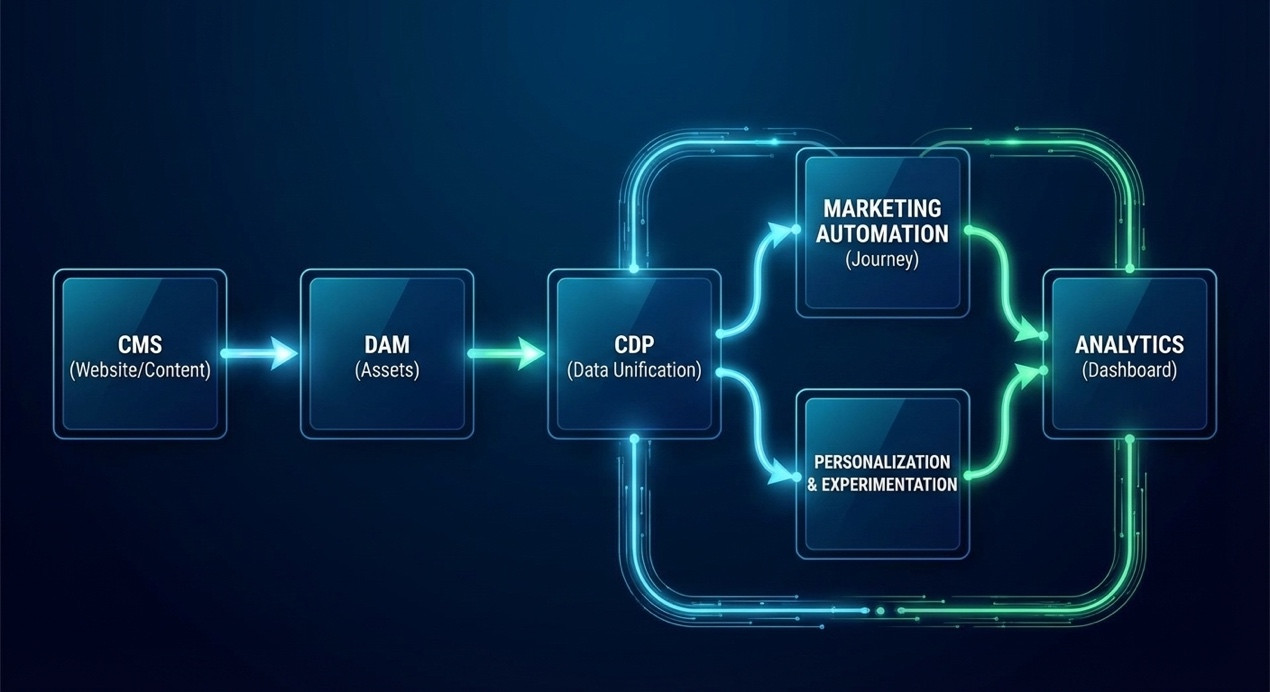 企業常見的「 MarTech 標準架構」