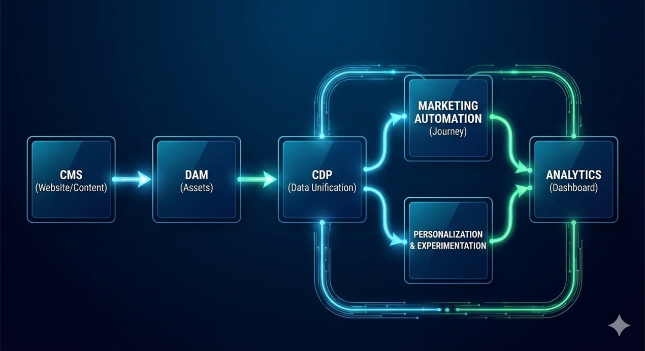 企业常见的「标准 MarTech 架构示例」