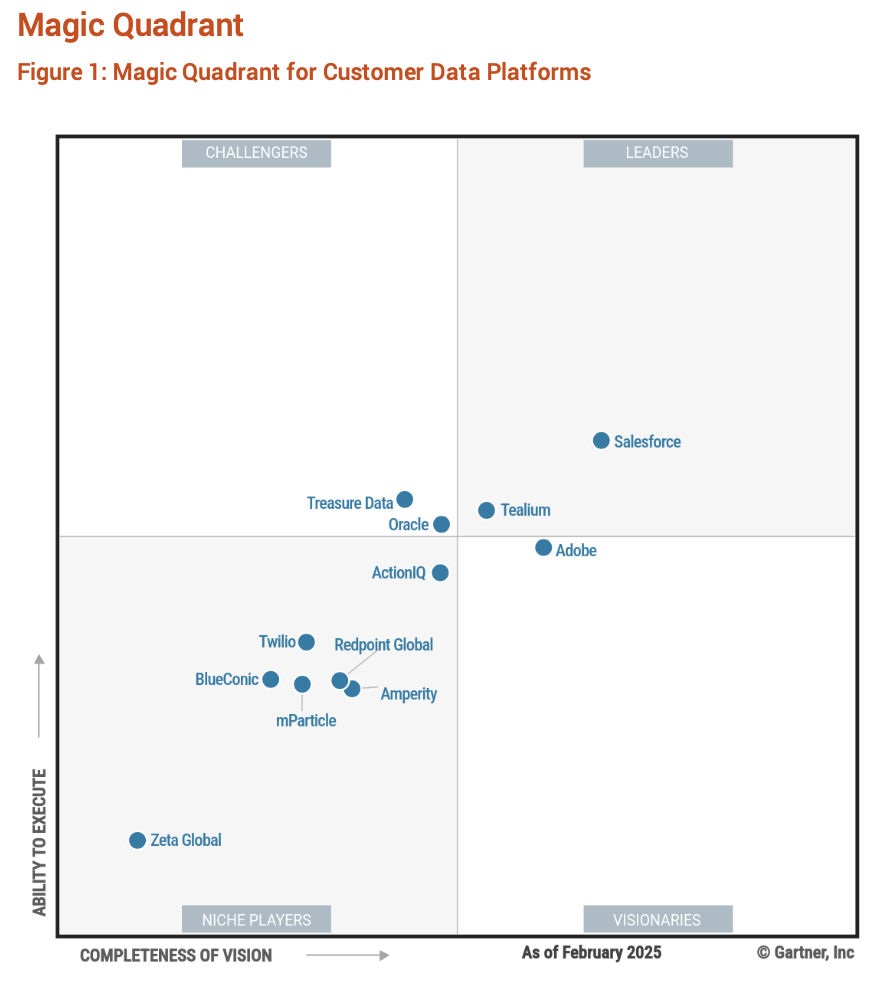 Customer Data Platforms（CDP）領導者