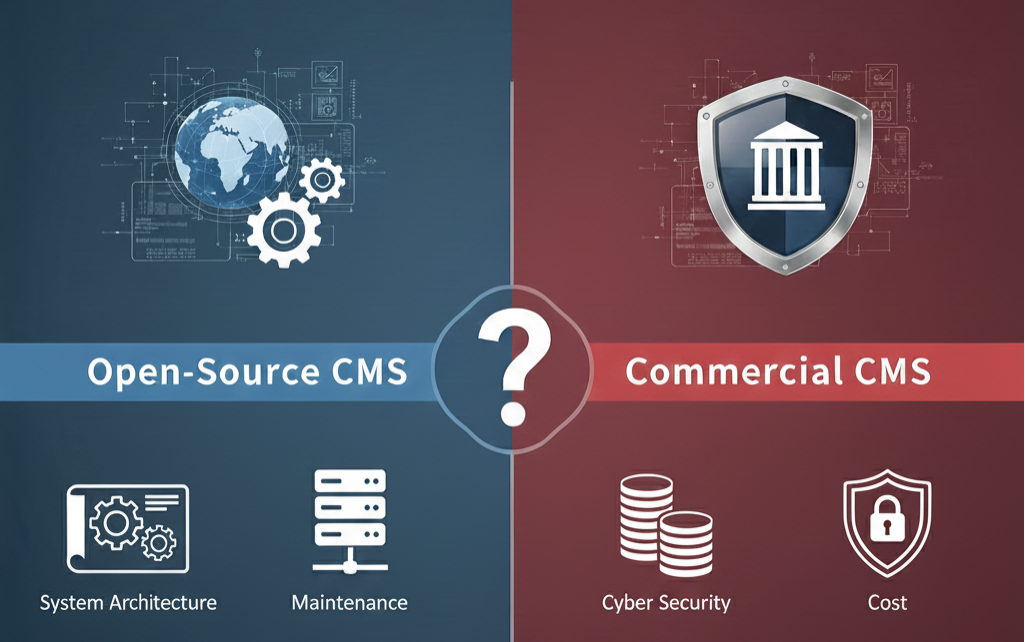 Open-Source CMS vs. Commercial CMS: 5 Key Differences for Enterprise Websites
