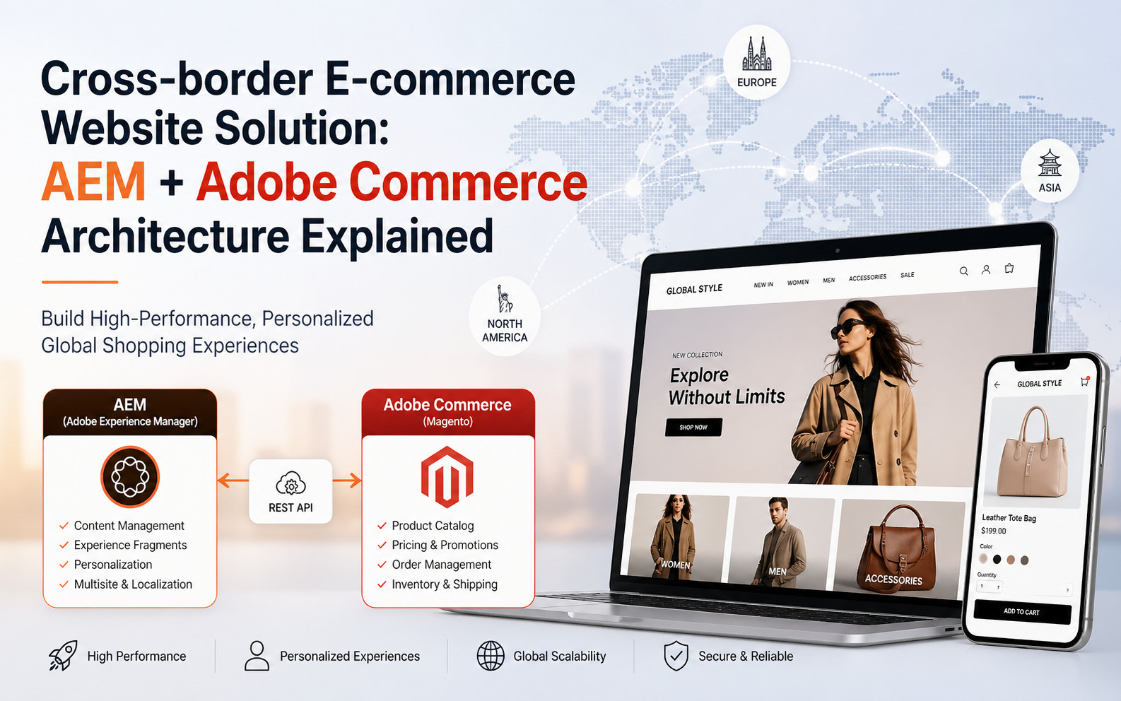 Cross-Border eCommerce Website Solution AEM Adobe Commerce