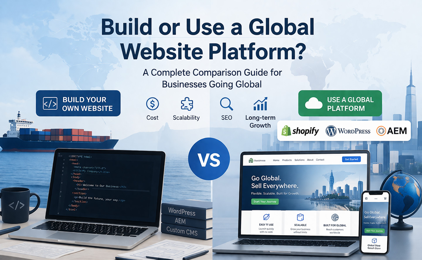 自建或海外建站平台？企業出海網站全面比較