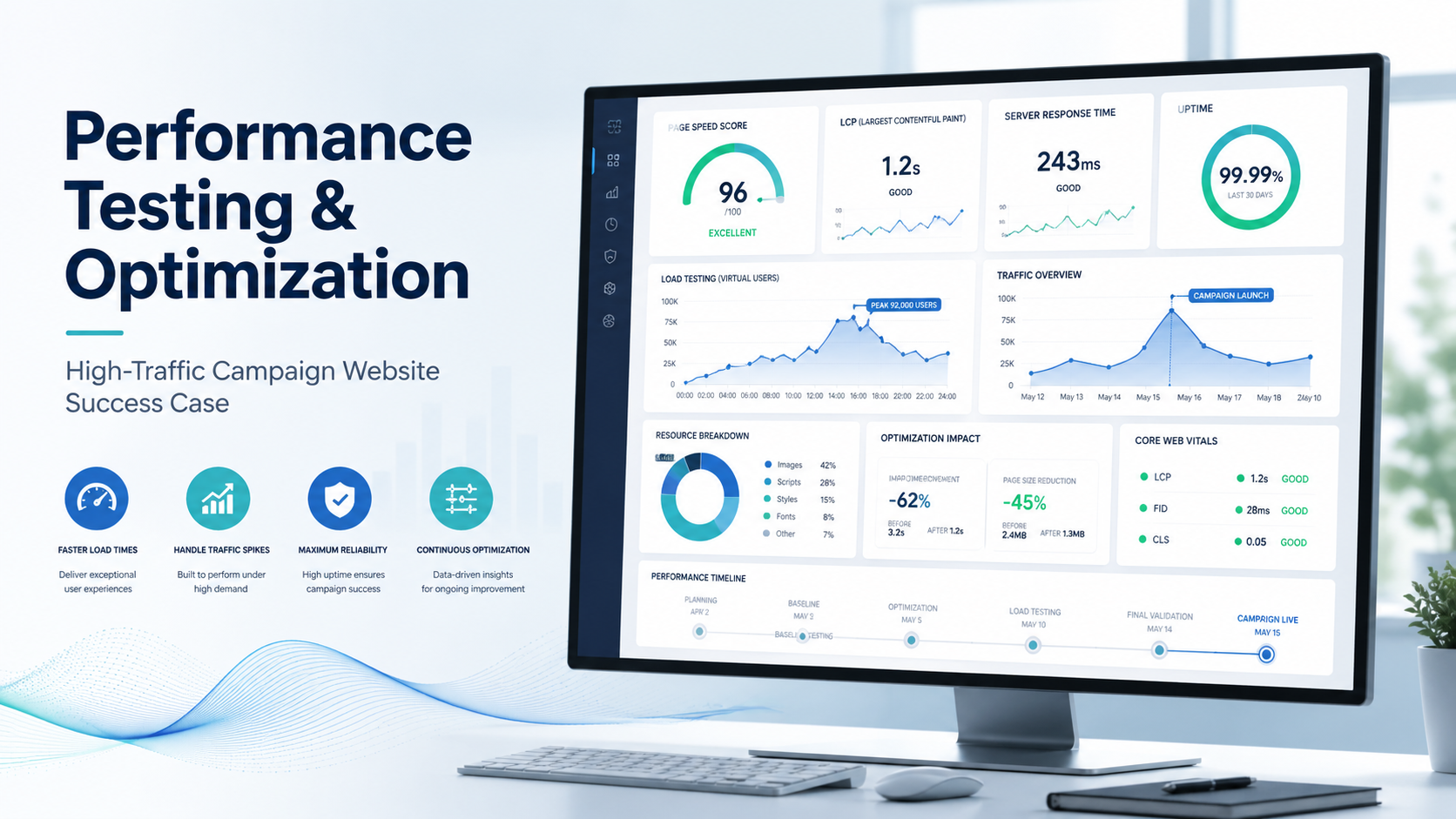 效能測試與優化成功案例｜支援高流量活動與表單提交穩定性