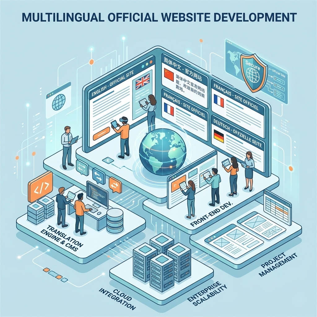 多语言官网建设示意图