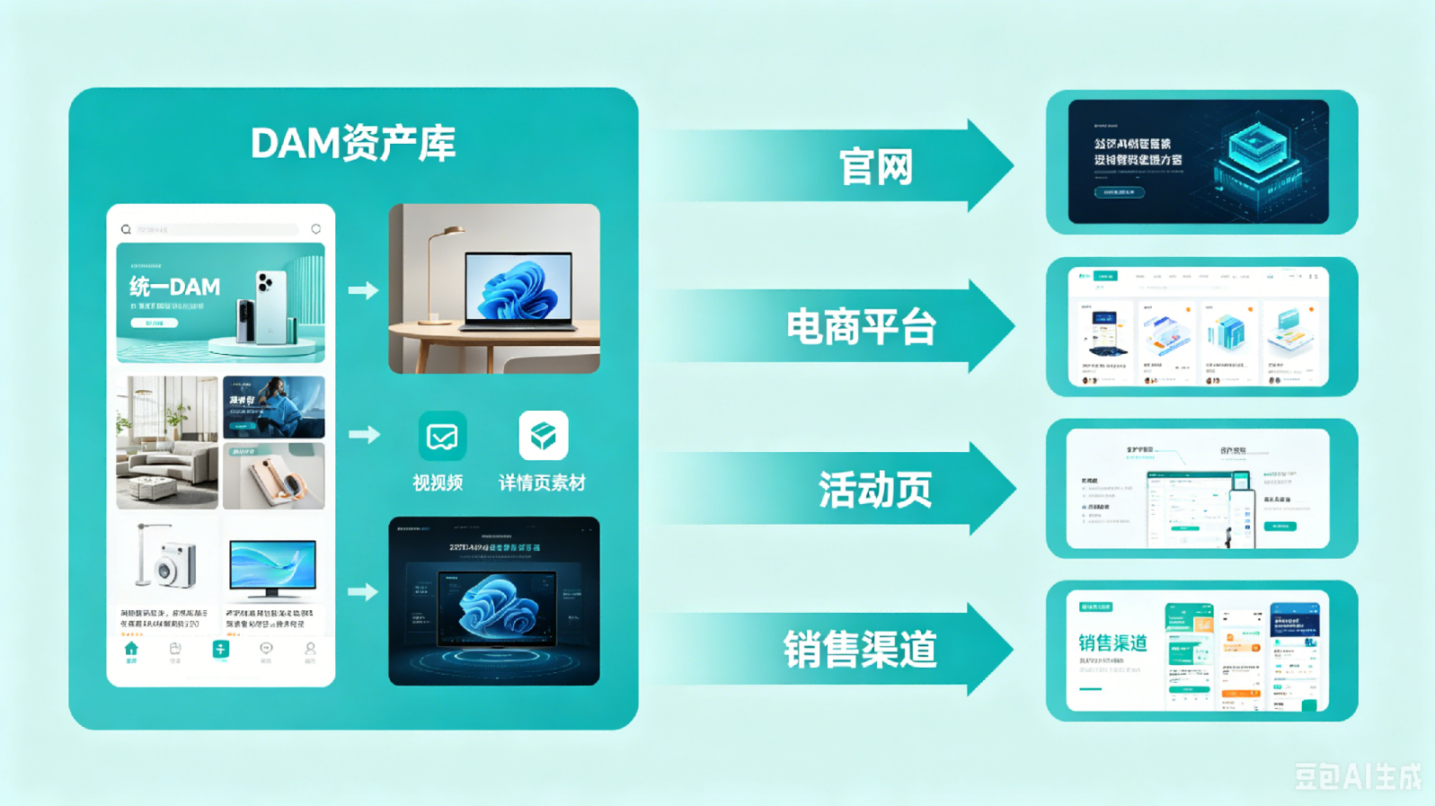 产品内容如何从 AEM Assets 流向 Commerce 渠道