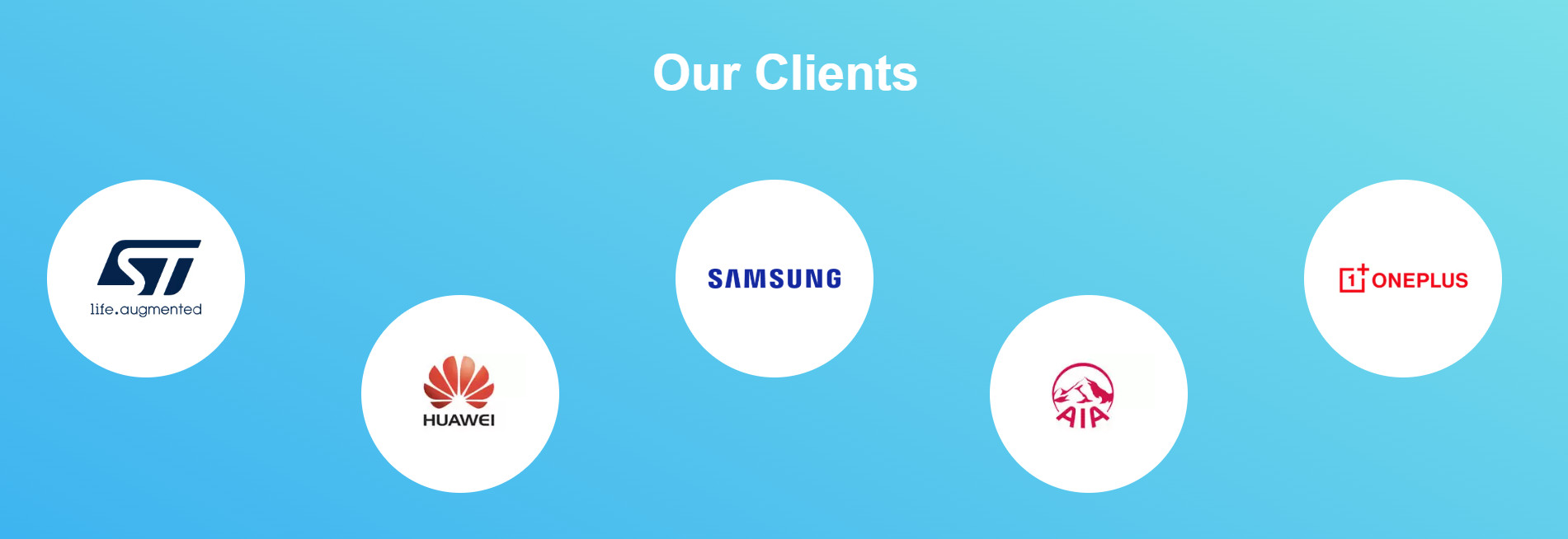 Our clients showcase section