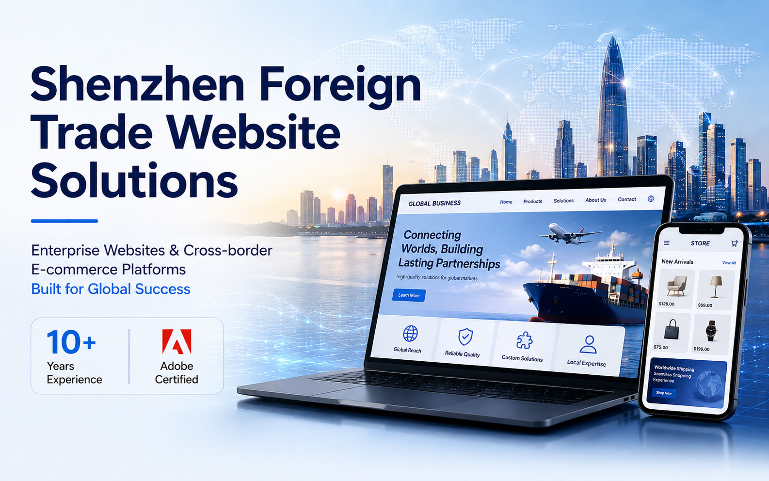 Shenzhen Foreign Trade Website Solutions: 10-Year Adobe-Certified Experts