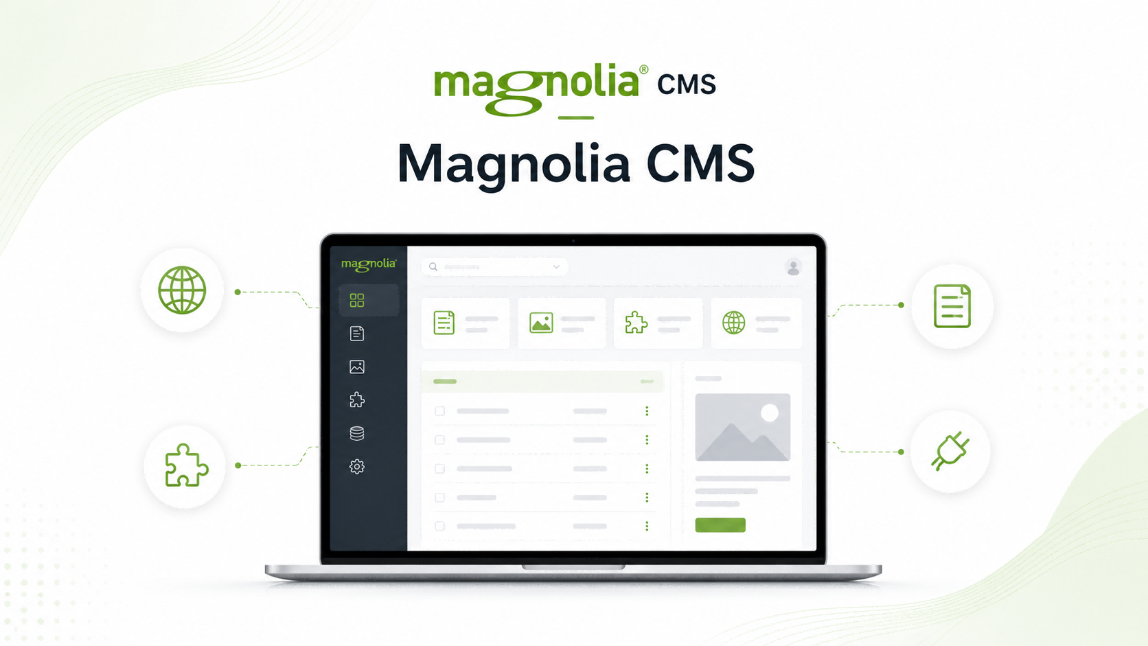 Magnolia CMS 内容管理平台与模块化集成示意图