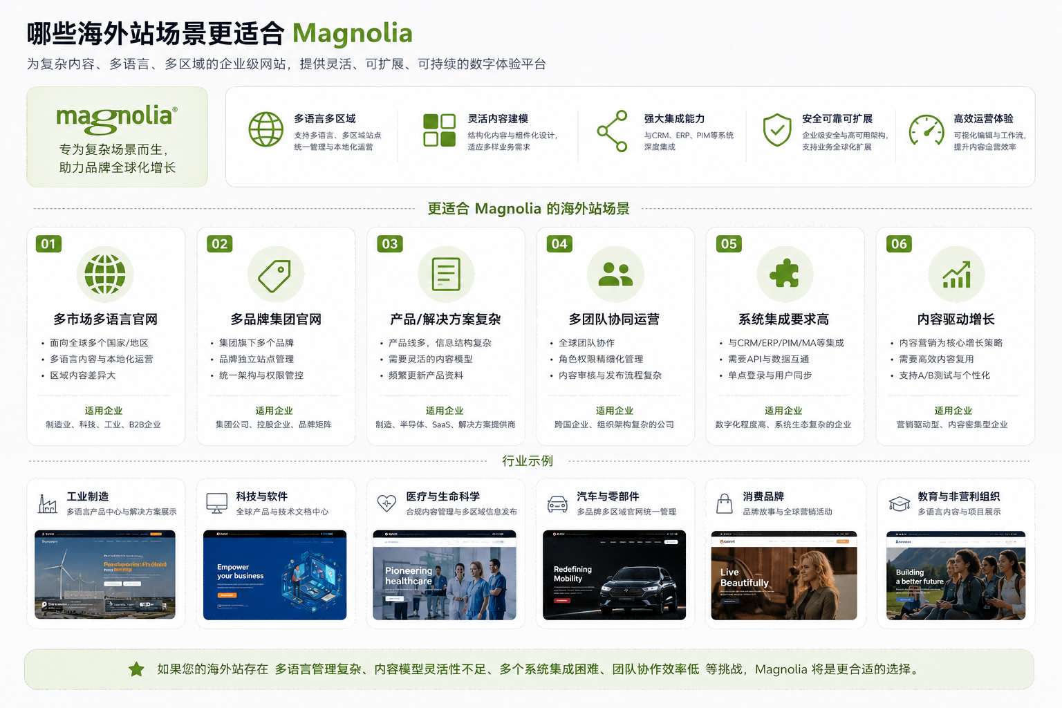 适合 Magnolia CMS 的海外官网应用场景