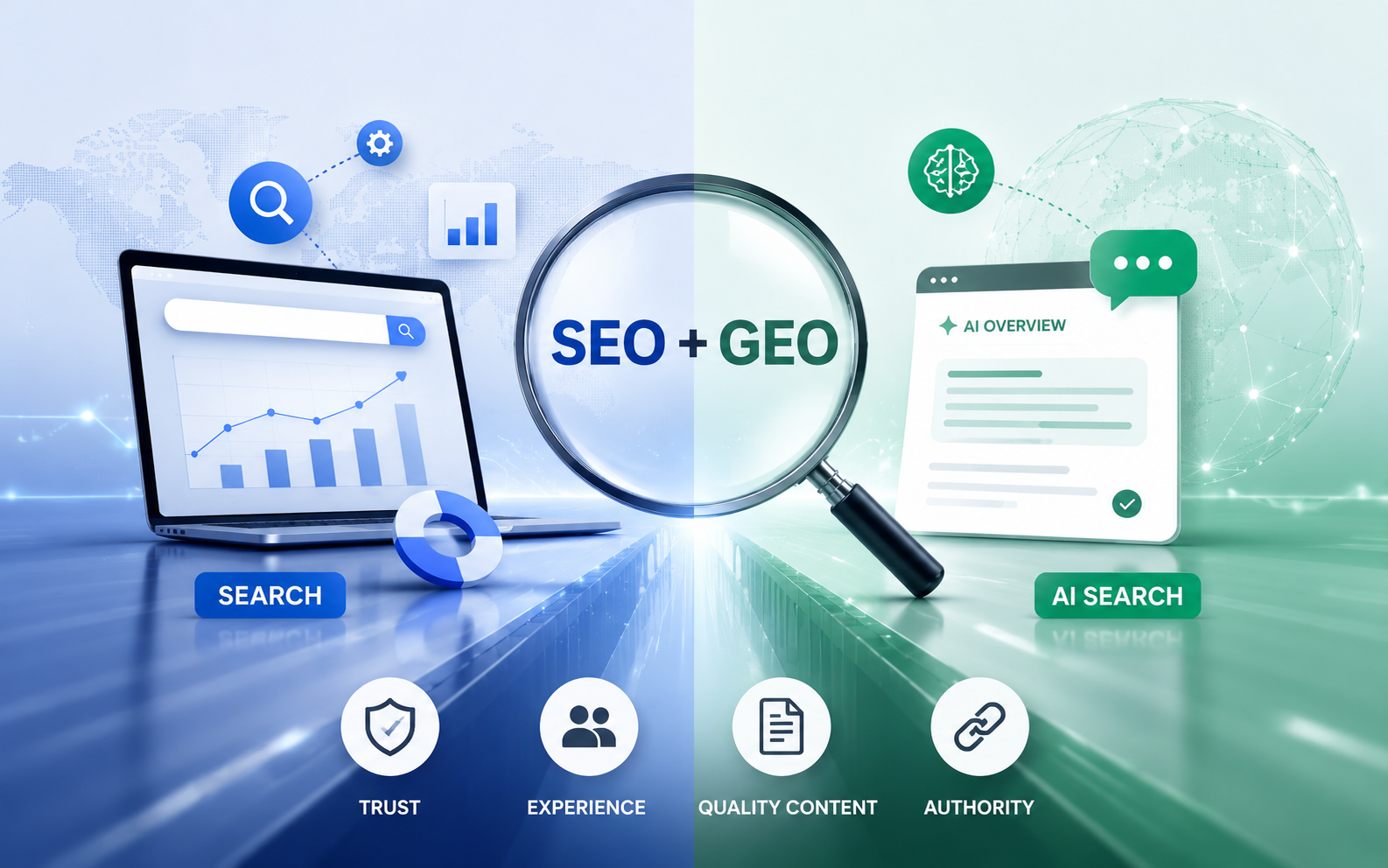SEO 與 GEO 整合搜尋引擎與 AI 搜尋策略