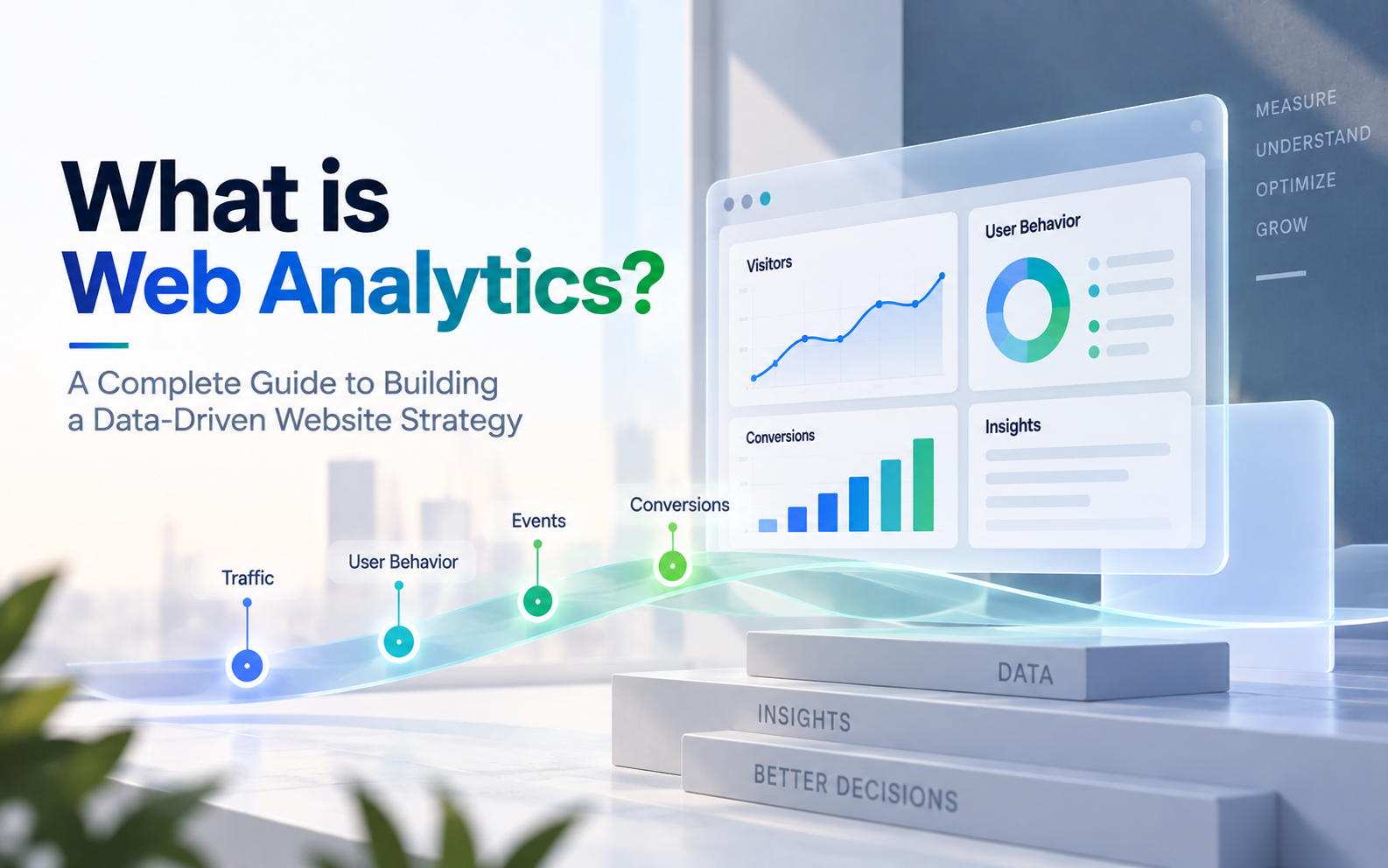 Web analytics framework: from traffic sources and website interactions to conversions and business outcomes