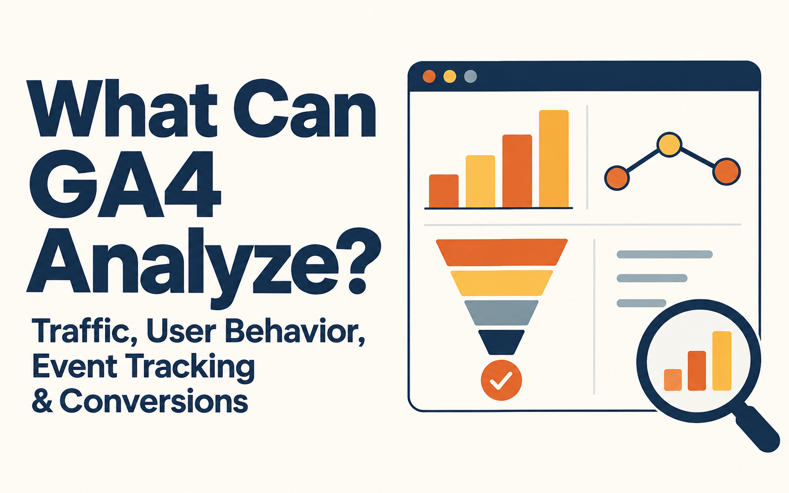 GA4 analysis guide: website traffic, user behavior, event tracking, and conversions