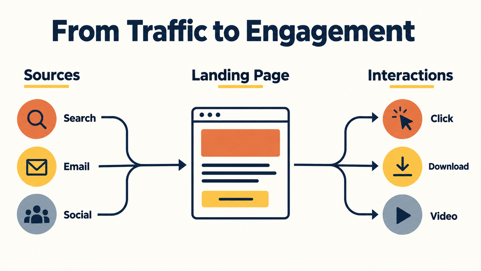 GA4 landing page and content engagement analysis