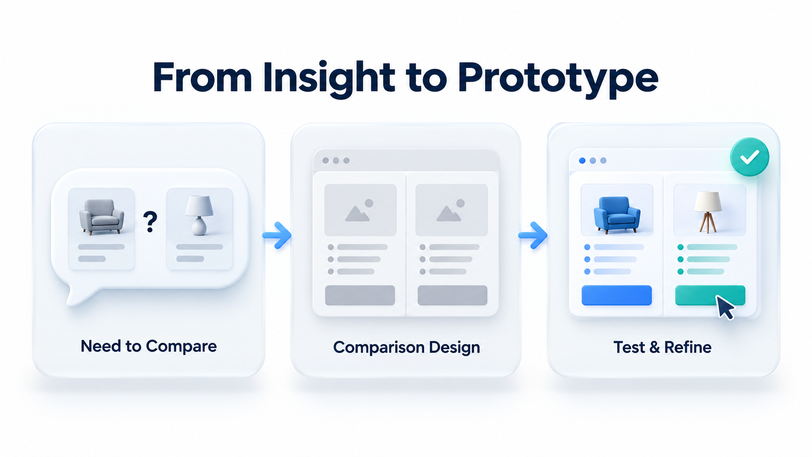 From user research, wireframes, and prototypes to UI design